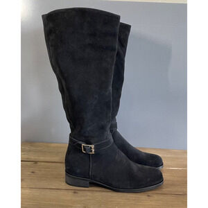 La Canadienne Stevie Women's Boots Size 8.5 Black Suede Knee High Zip Up